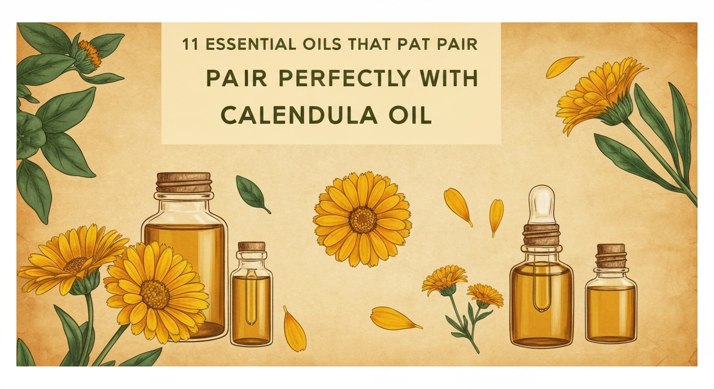 11 Essential Oils That Pair Perfectly with Calendula Oil