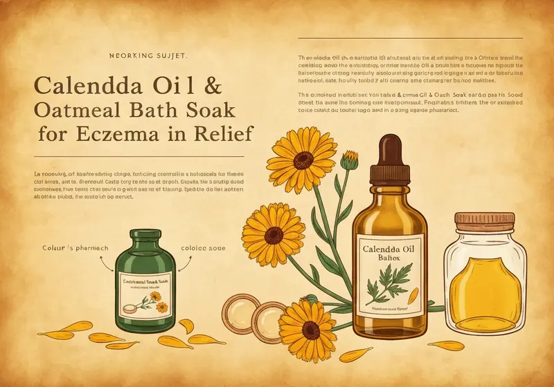calendula oil oatmeal bath soak for eczema relief