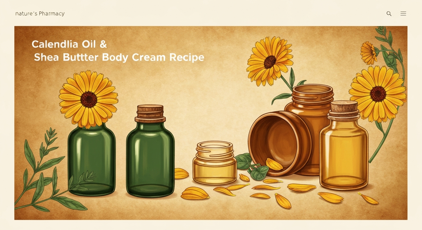 Calendula Oil & Shea Butter Body Cream Recipe