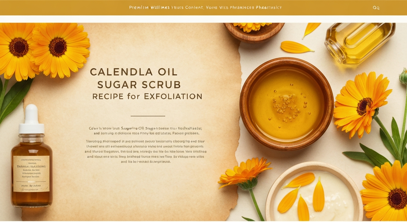 Calendula Oil Sugar Scrub Recipe for Exfoliation