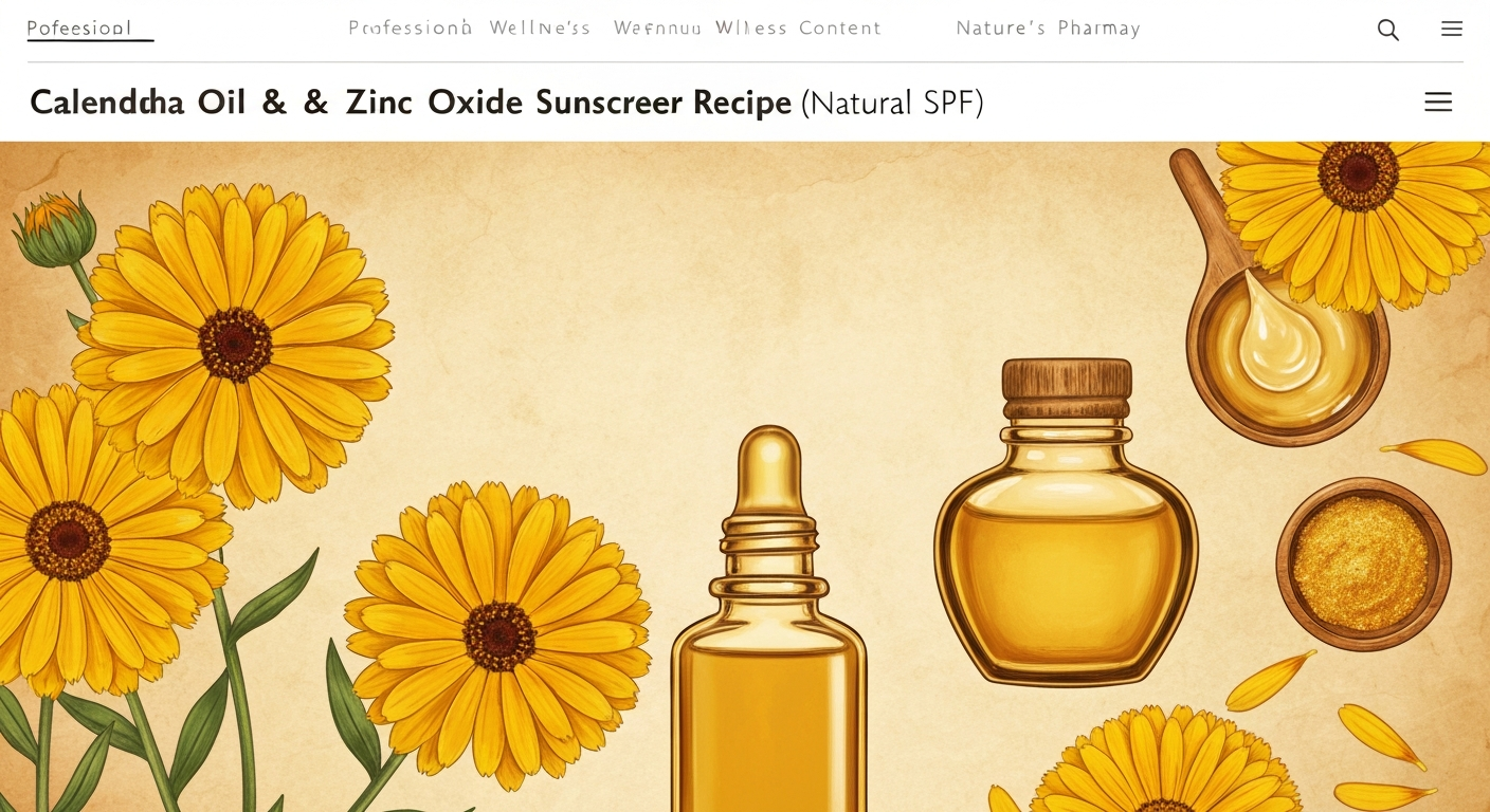 Calendula Oil & Zinc Oxide Sunscreen Recipe (Natural SPF)
