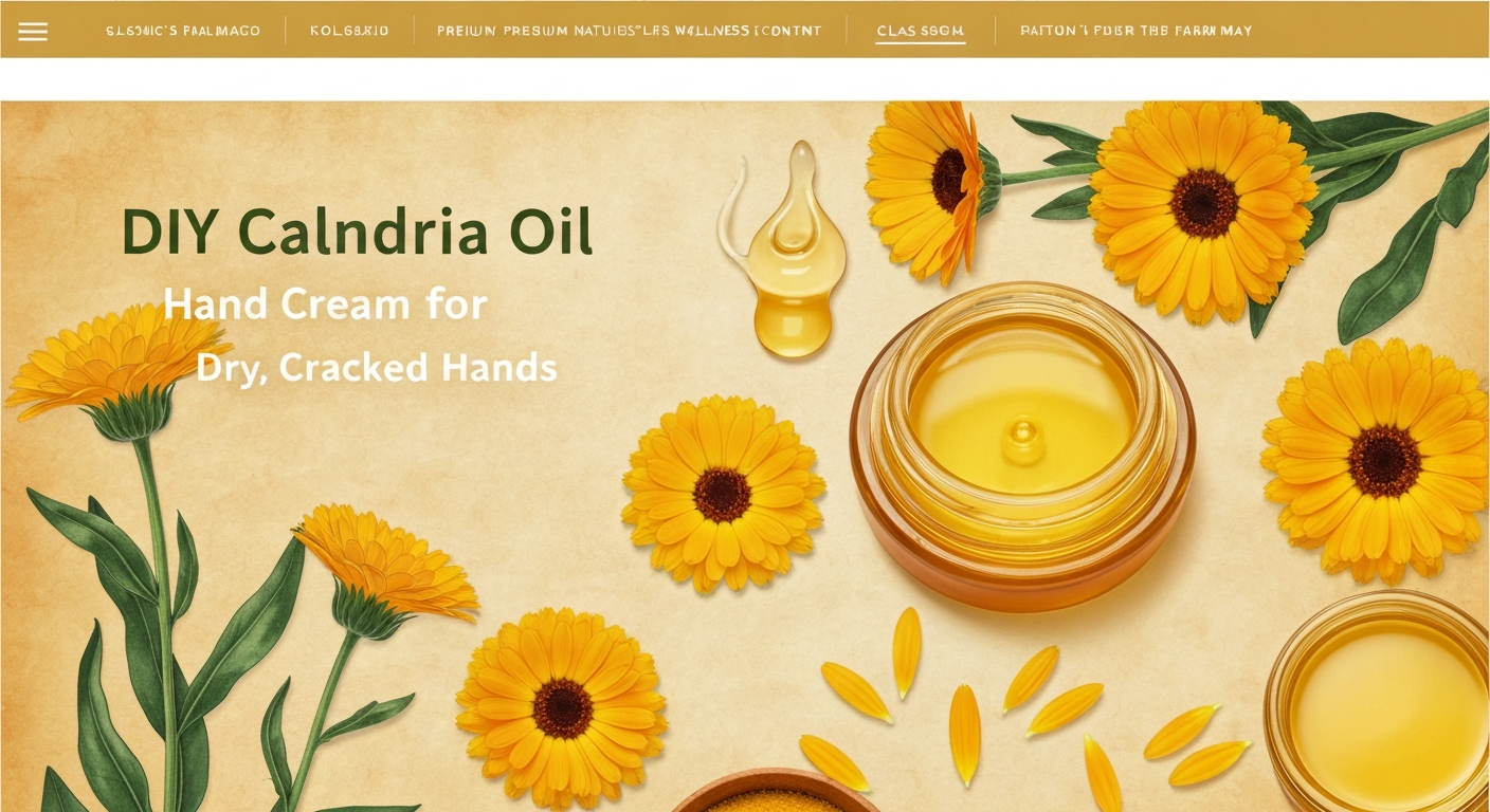 DIY Calendula Oil Hand Cream for Dry, Cracked Hands