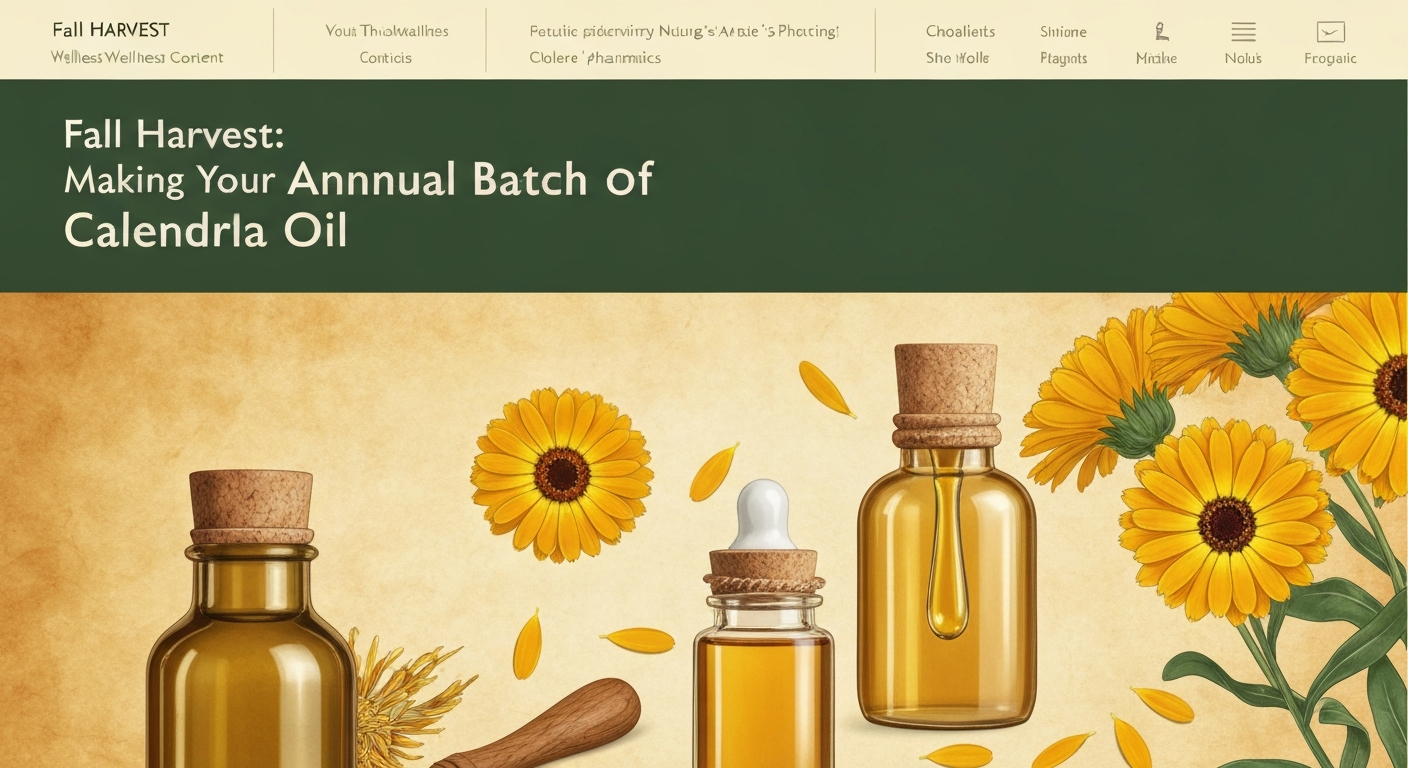 Fall Harvest: Making Your Annual Batch of Calendula Oil