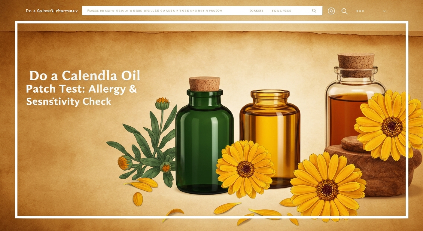 How to Do a Calendula Oil Patch Test: Allergy & Sensitivity Check