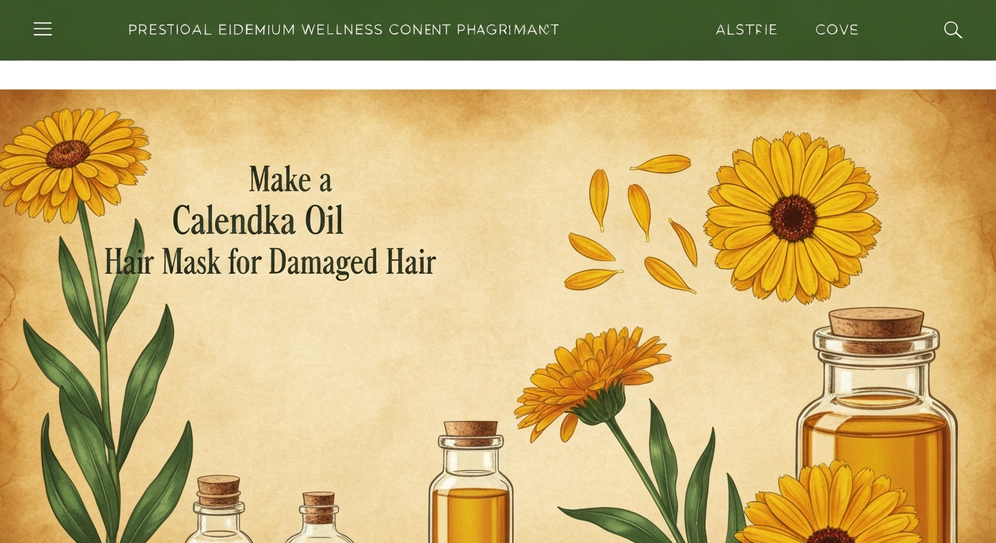 How to Make a Calendula Oil Hair Mask for Damaged Hair