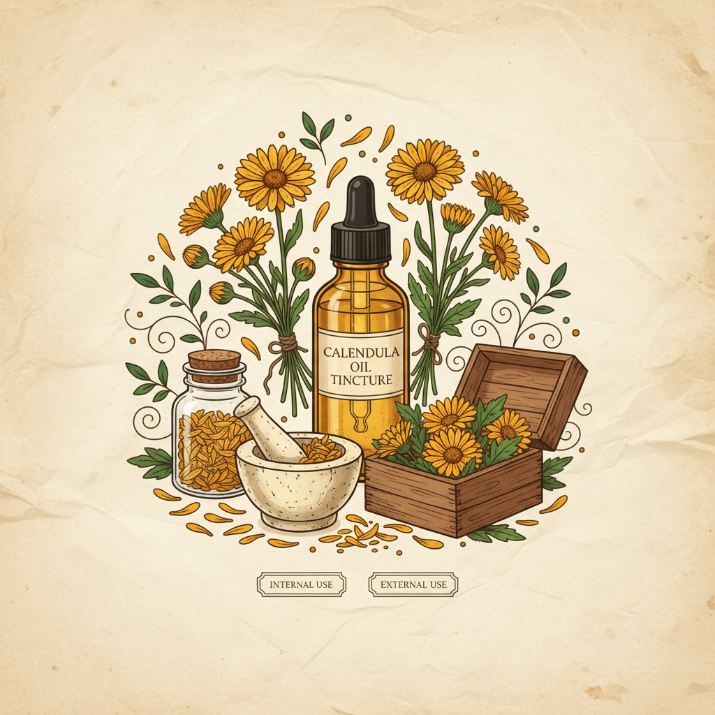 How to Make Calendula Oil Tincture for Internal & External Use