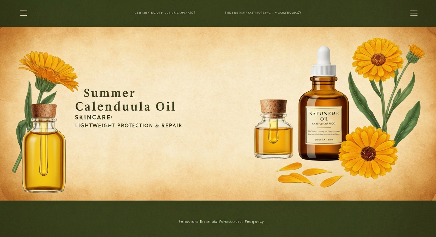 Summer Calendula Oil Skincare: Lightweight Protection & Repair